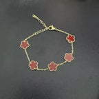 Enchanting Five Leaf Bracelet