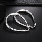 Elegant Silver Hoop Earrings