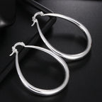 Elegant Silver Hoop Earrings